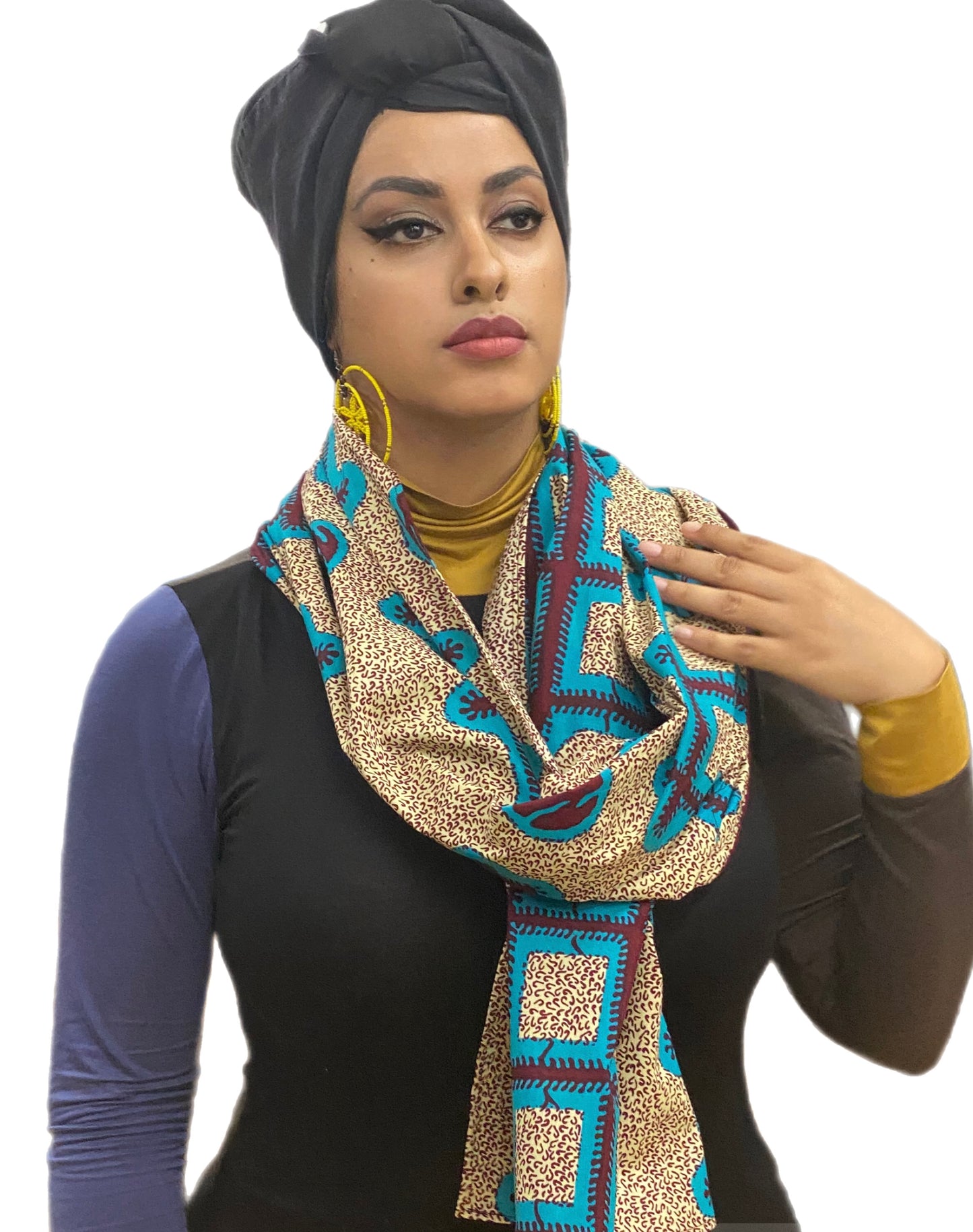 Cotton scarf-head wraps